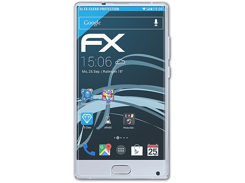 ATFOLIX 3x FX-Clear Displayschutz(für Doogee Mix Silver) | Displayschutzfolien & Gläser