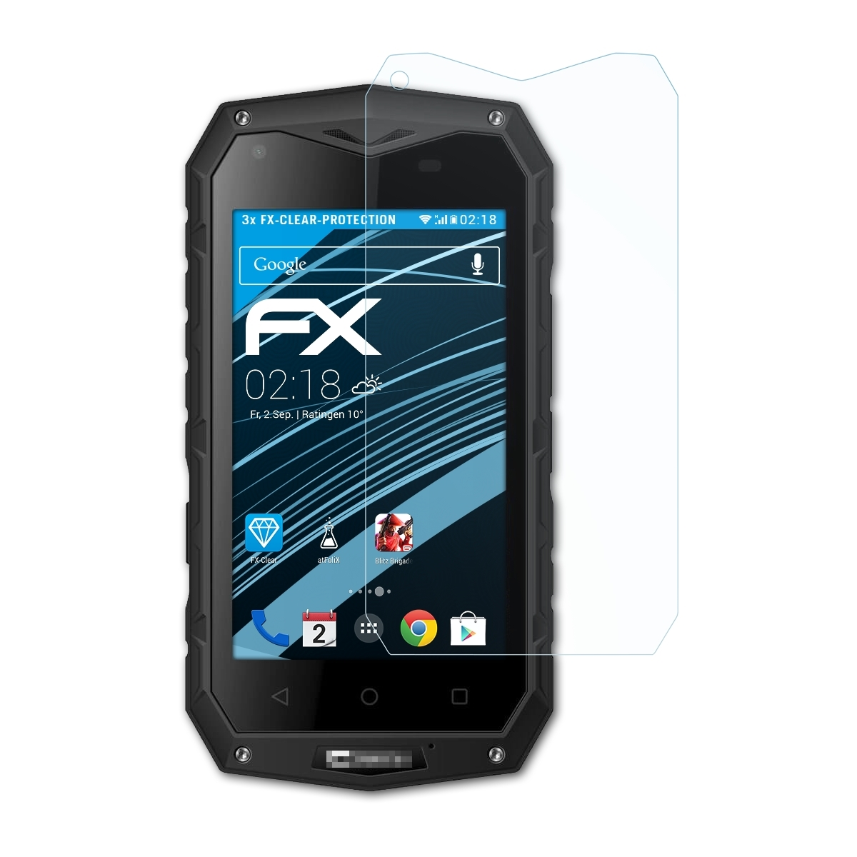 ATFOLIX 3x FX-Clear Displayschutz(für Crosscall Odyssey S1)