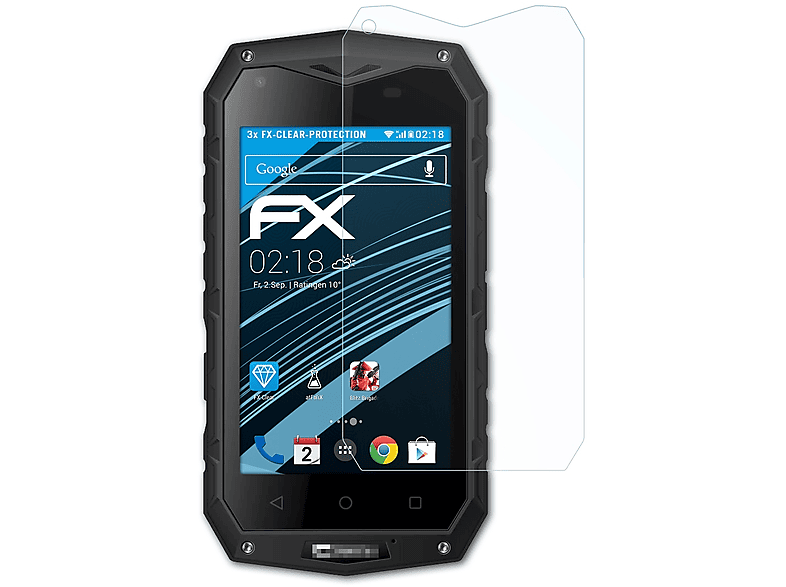 3x Crosscall Odyssey FX-Clear Displayschutz(für ATFOLIX S1)