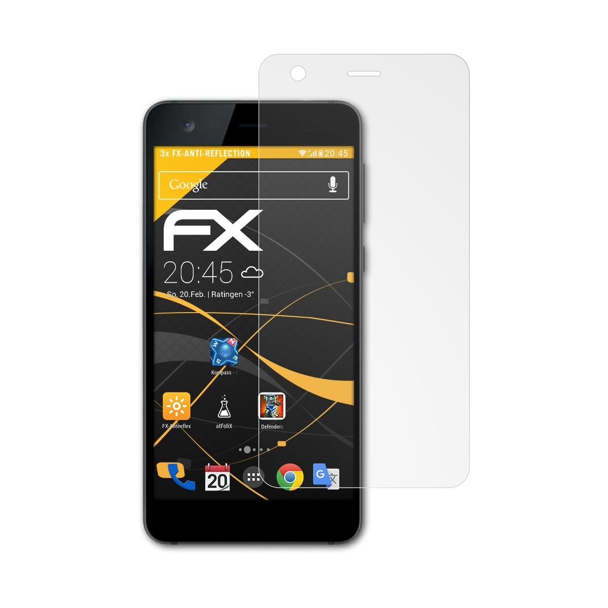 ATFOLIX 3x FX-Antireflex Displayschutz(für Nokia 2)