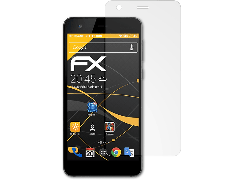 ATFOLIX 3x FX-Antireflex Displayschutz(für Nokia 2)