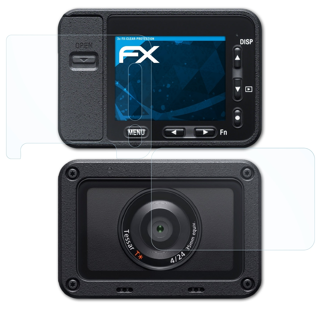 ATFOLIX Displayschutz(für 3x Sony DSC-RX0) FX-Clear