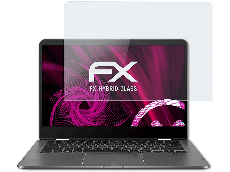 ATFOLIX FX-Hybrid-Glass Schutzglas(für Flip ZenBook 14 (UX461UN)) Asus