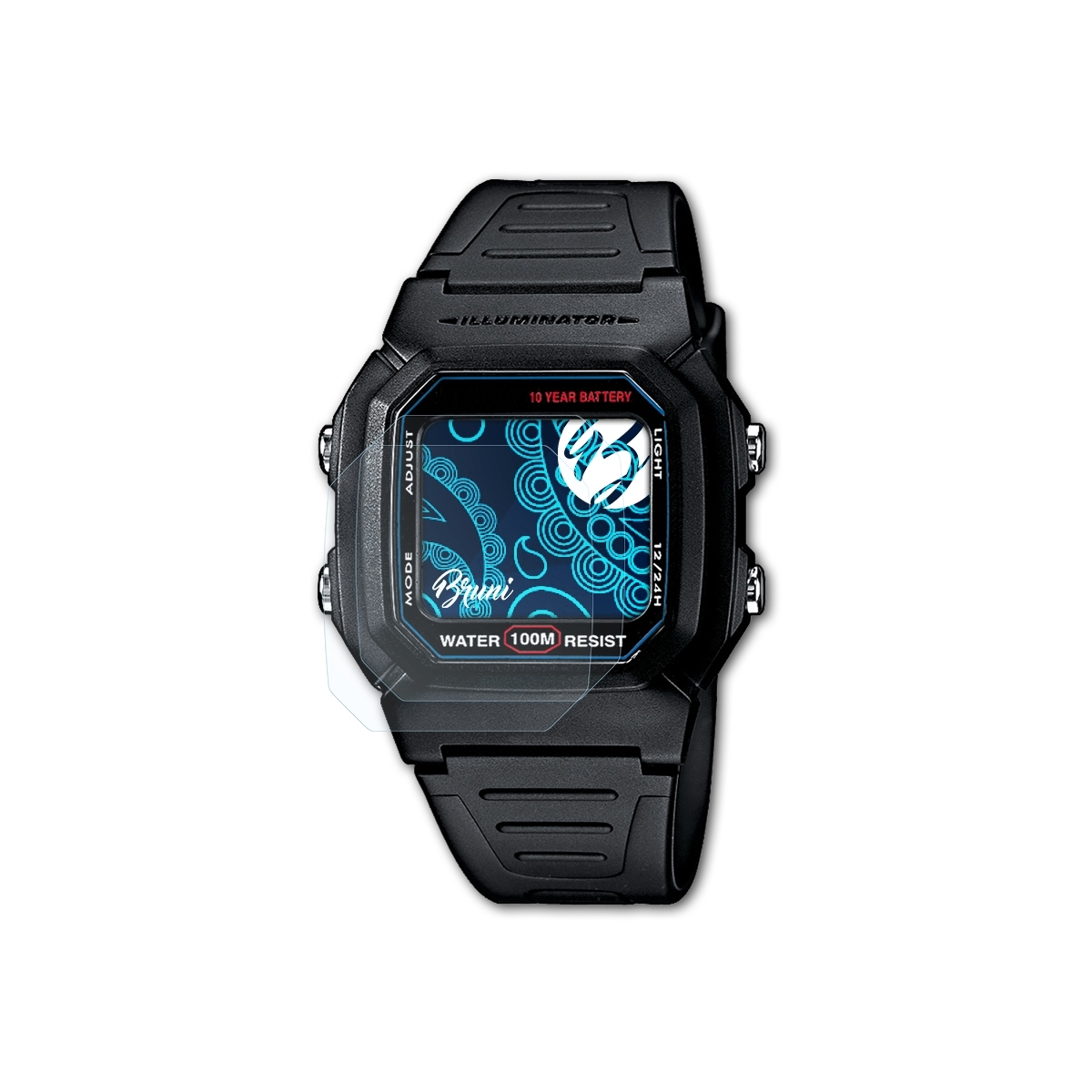 Casio BRUNI Schutzfolie(für 2x Basics-Clear W-800H-1AVES)