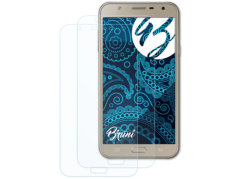 BRUNI 2x Basics-Clear Schutzfolie(für Samsung Neo) Galaxy J7