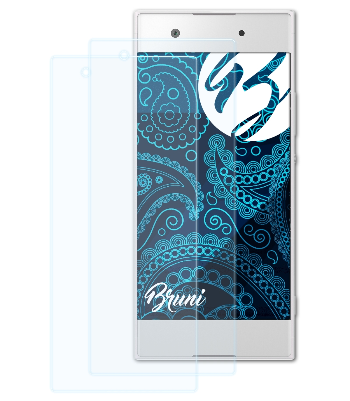 BRUNI 2x Basics-Clear Schutzfolie(für Sony Xperia XA1 Plus)