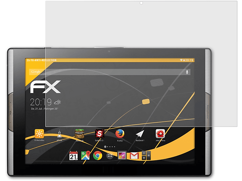 (A3-A50)) Tab 10 FX-Antireflex Displayschutz(für 2x ATFOLIX Iconia Acer