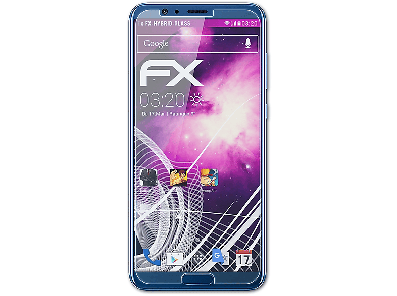 ATFOLIX FX-Hybrid-Glass Schutzglas(für Honor Huawei V10)