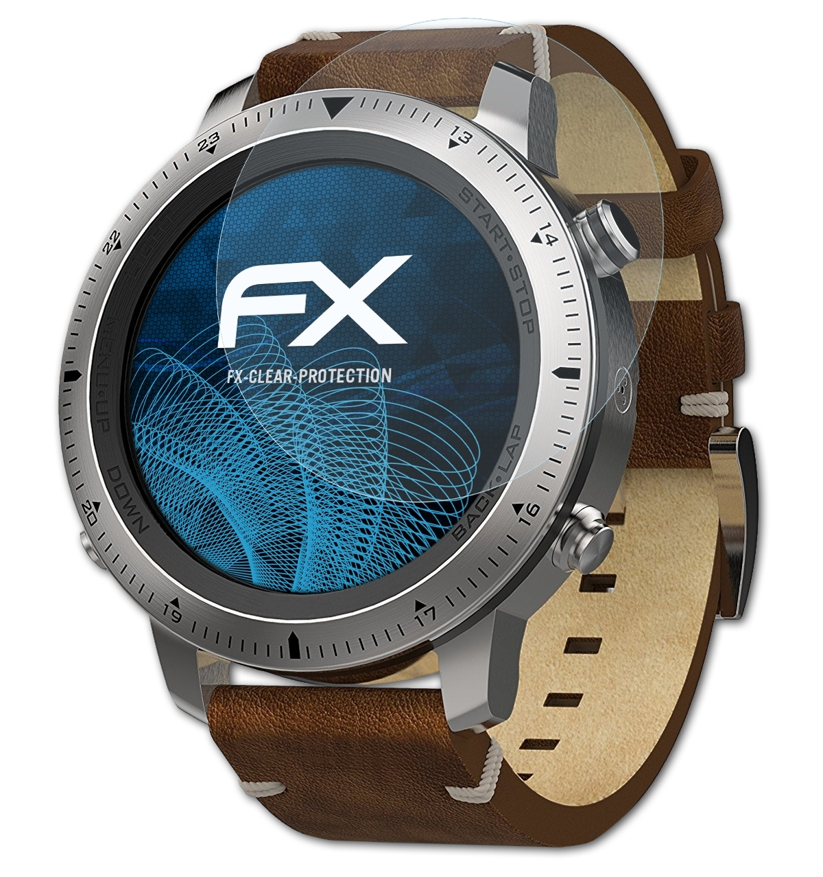 ATFOLIX 3x FX-Clear Displayschutz(für Garmin Chronos) Fenix