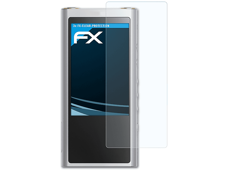 ATFOLIX 3x FX-Clear Displayschutz(für Sony NW-ZX300)