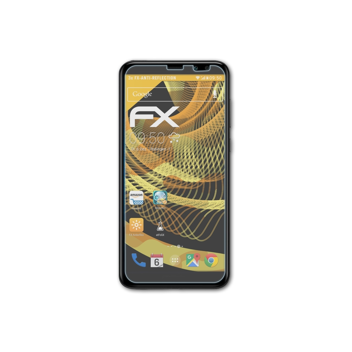 ATFOLIX 3x FX-Antireflex Displayschutz(für Nova 2i) Huawei