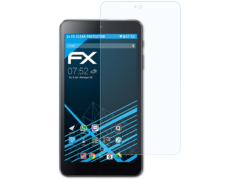 ATFOLIX 2x FX-Clear Displayschutz(für Acer Iconia One 7 (B1-790))