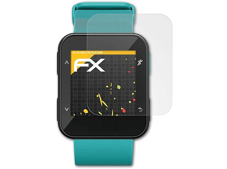 ATFOLIX 3x FX-Antireflex Displayschutz(für Garmin Forerunner 30)