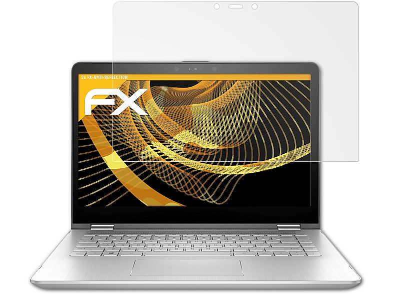 ATFOLIX 2x FX-Antireflex Displayschutz(für HP Pavilion x360 14-ba013ng)