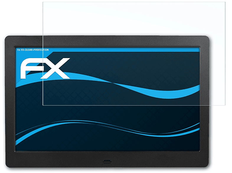 ATFOLIX Digitaler Displayschutz(für (1024x600)) Bilderrahmen Andoer Zoll FX-Clear 10