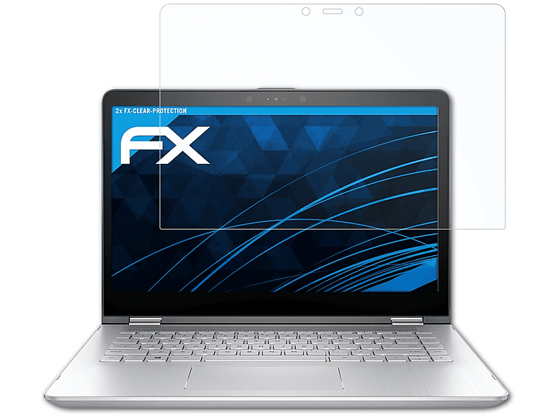 ATFOLIX 2x FX-Clear Displayschutz(für HP Pavilion x360 14-ba013ng)