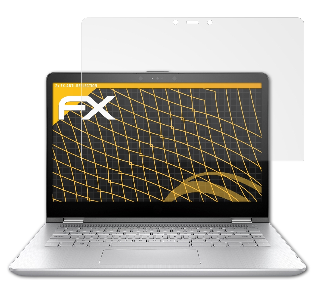 ATFOLIX 2x FX-Antireflex Displayschutz(für HP 14-ba103ng) x360 Pavilion