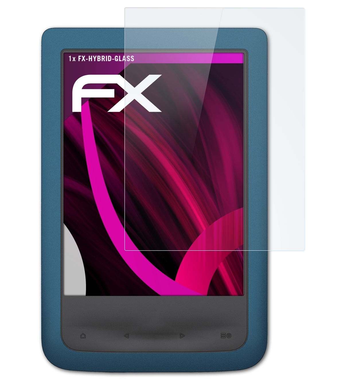 2) FX-Hybrid-Glass Aqua ATFOLIX PocketBook Schutzglas(für