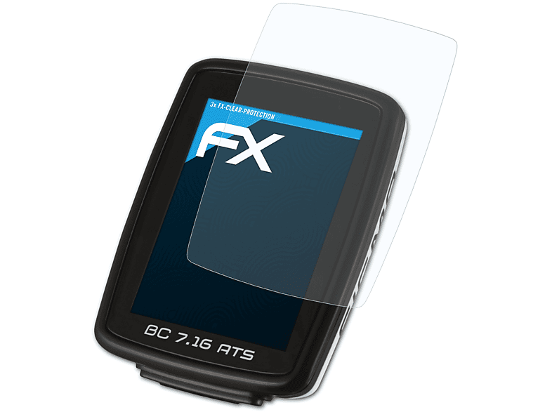 ATFOLIX 3x FX-Clear Displayschutz(für Sigma BC 7.16)