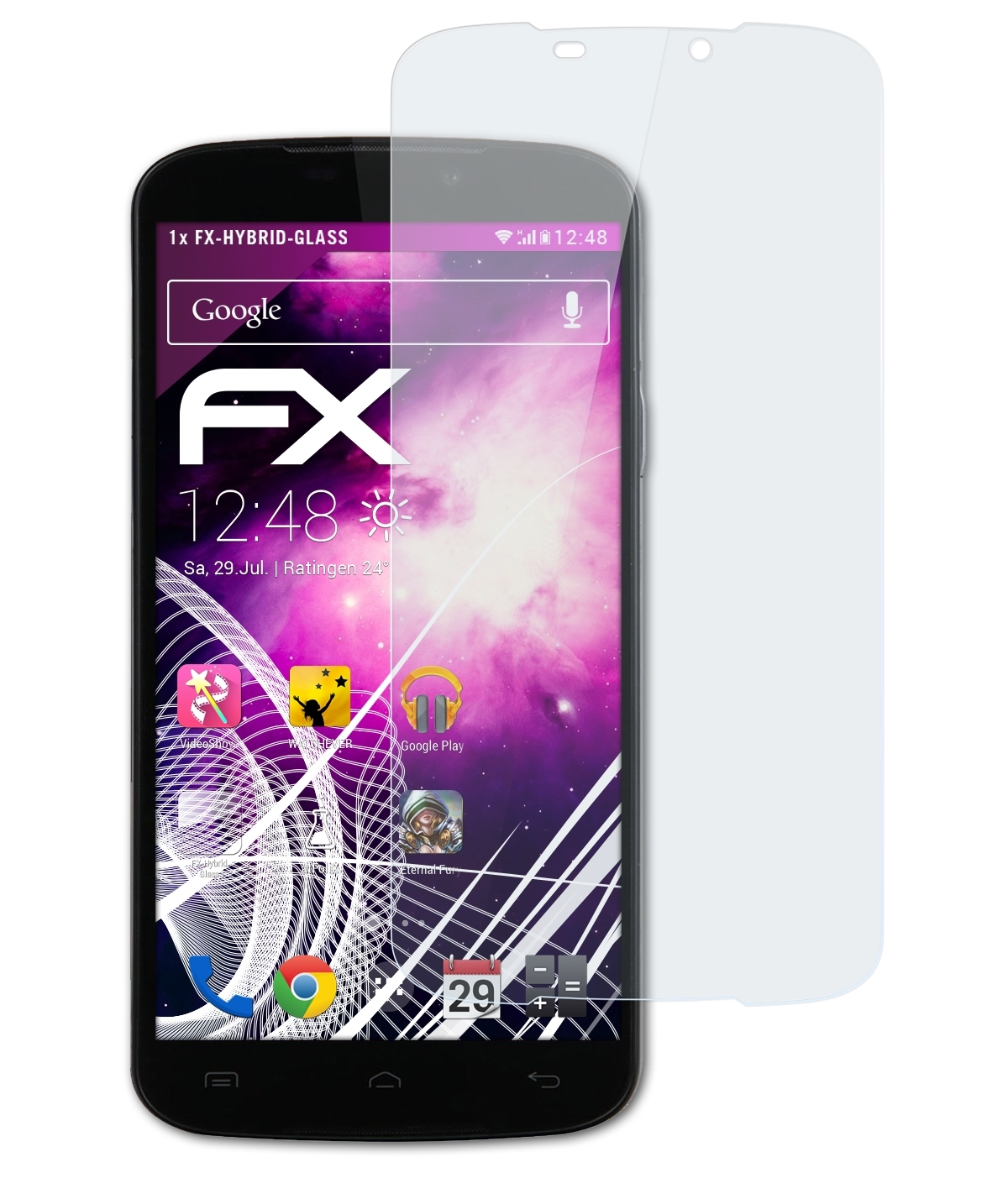 ATFOLIX FX-Hybrid-Glass Schutzglas(für Doogee X6S)