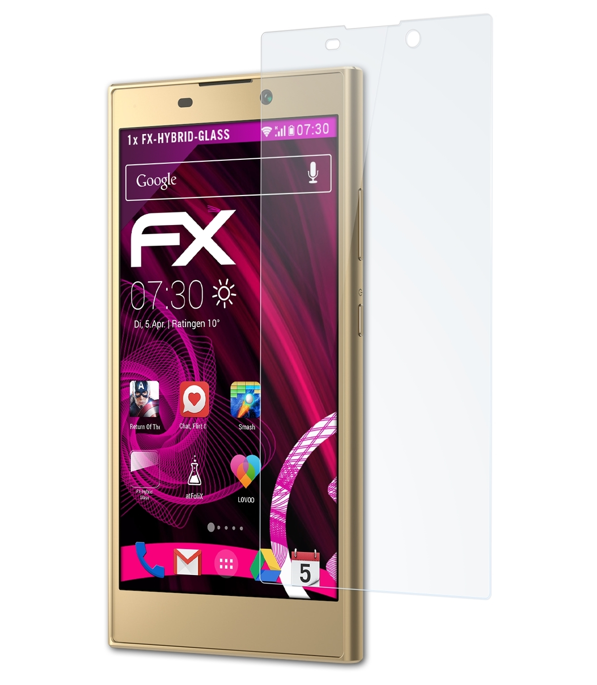 ATFOLIX FX-Hybrid-Glass Schutzglas(für Sony Xperia L2)