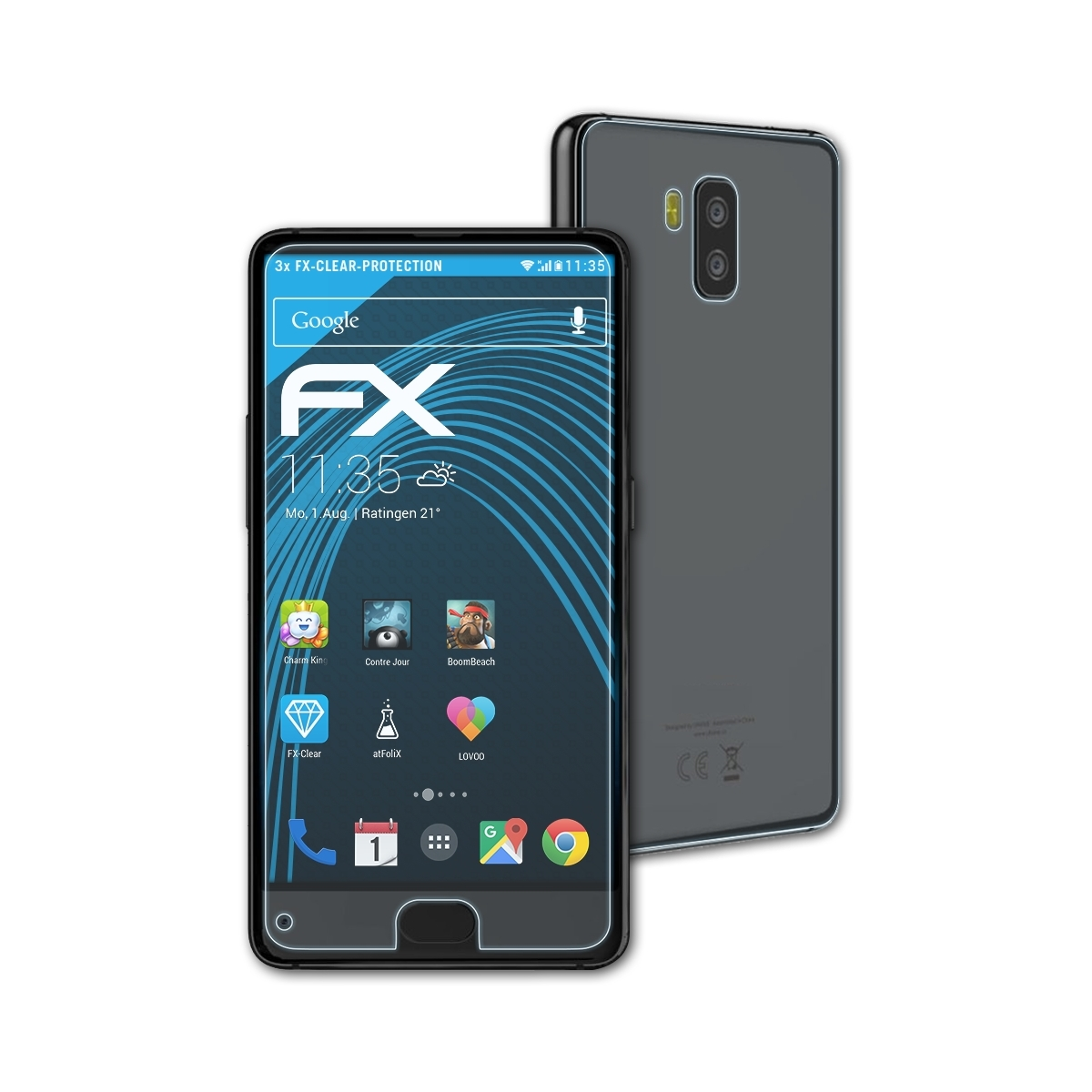 ATFOLIX 3x FX-Clear Displayschutz(für MX) Uhans