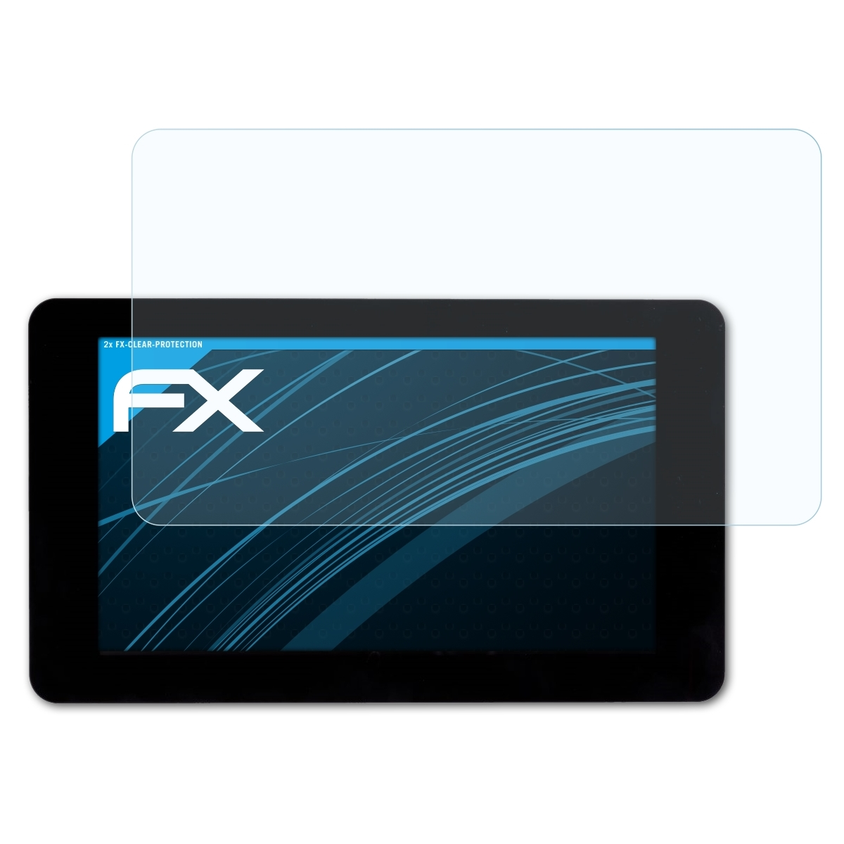 Pi Raspberry Bildschirm) ATFOLIX Zoll 2x 7 FX-Clear Displayschutz(für