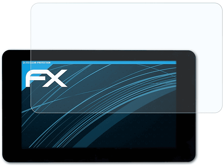 ATFOLIX 2x FX-Clear Displayschutz(für Raspberry Pi 7 Zoll Bildschirm)