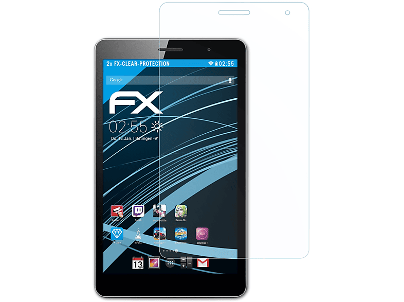 Displayschutz(für MediaPad Huawei 2x 3G) ATFOLIX 7.0 T3 FX-Clear