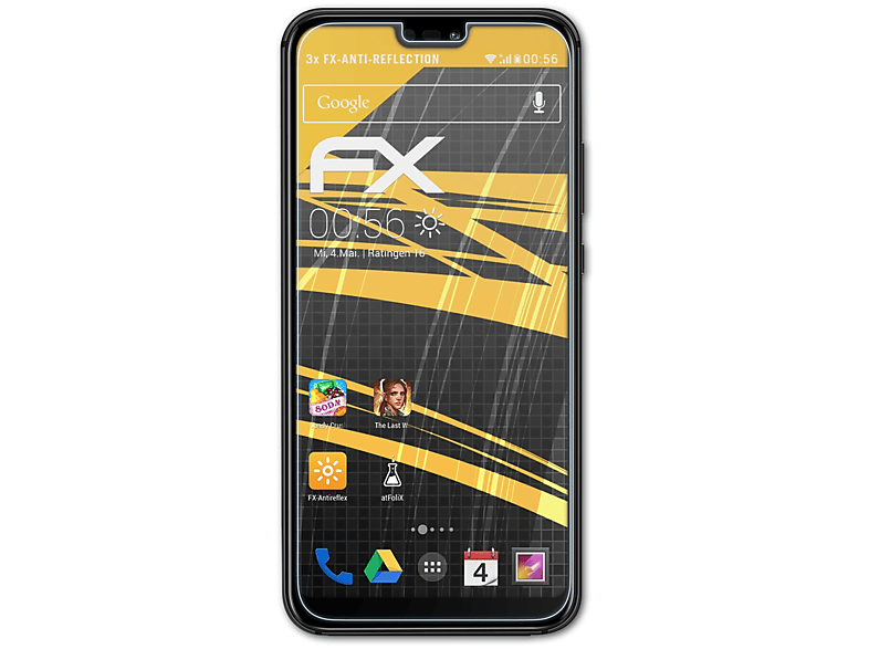 ATFOLIX Displayschutz(für Huawei Nova FX-Antireflex 3e) 3x