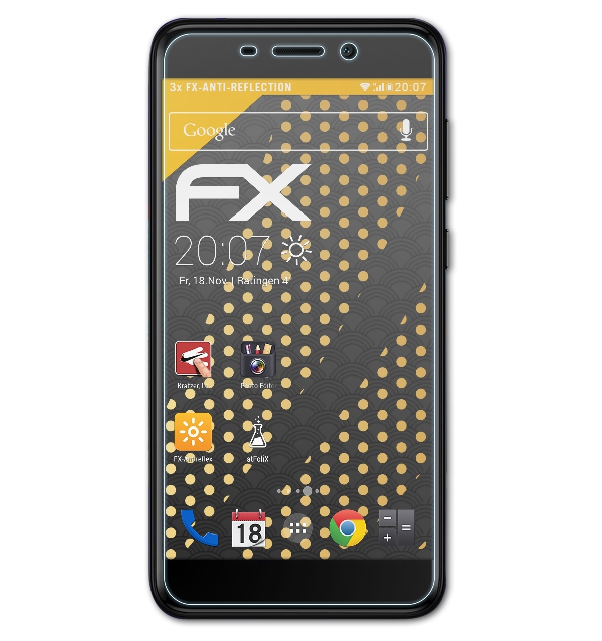 ATFOLIX 3x FX-Antireflex Pro) 6C Honor Displayschutz(für Huawei