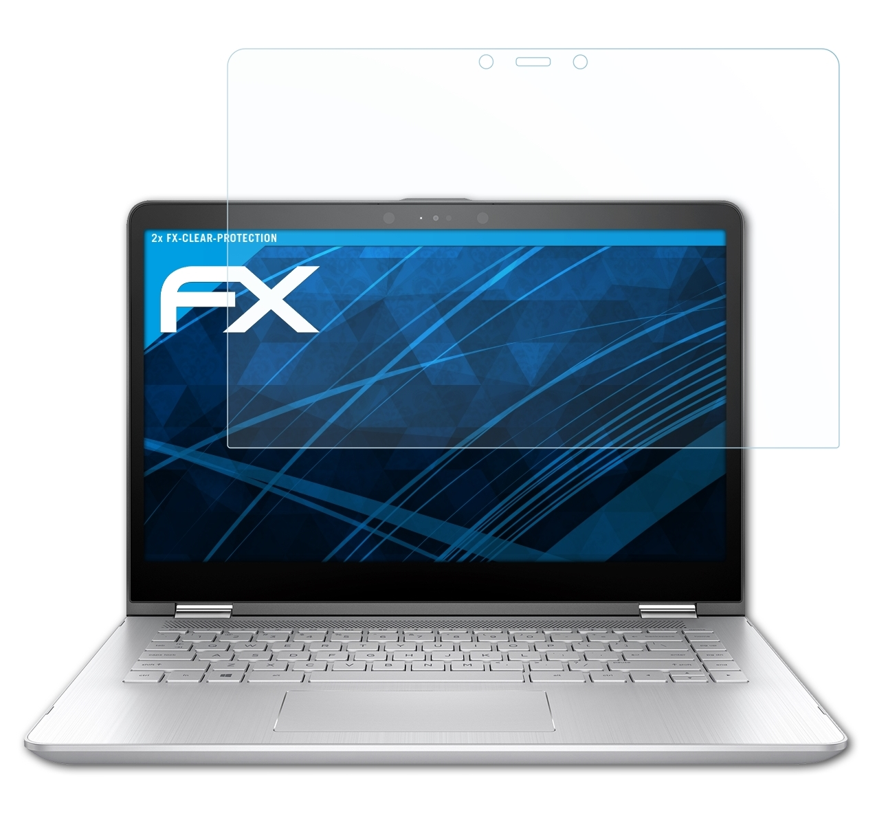 ATFOLIX 2x FX-Clear Pavilion x360 Displayschutz(für 14-ba018ng) HP