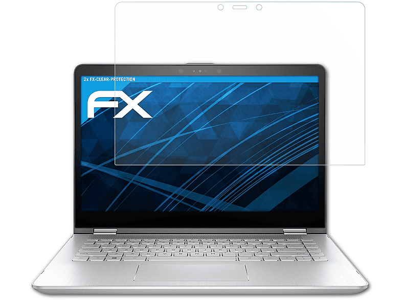 ATFOLIX 2x FX-Clear Displayschutz(für HP Pavilion x360 14-ba018ng)