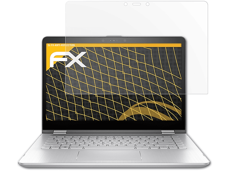 ATFOLIX 2x FX-Antireflex Displayschutz(für Pavilion HP 14-ba018ng) x360