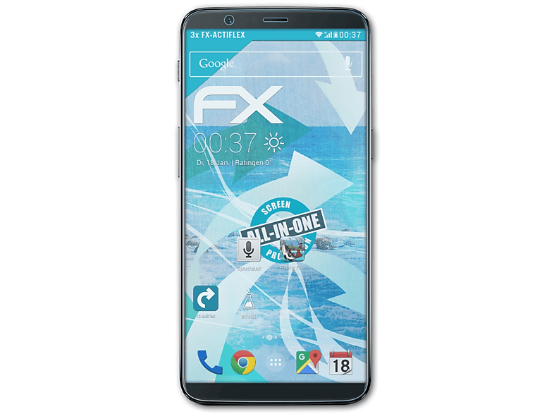 ATFOLIX 3x FX-ActiFleX Displayschutz(für OnePlus 5T)