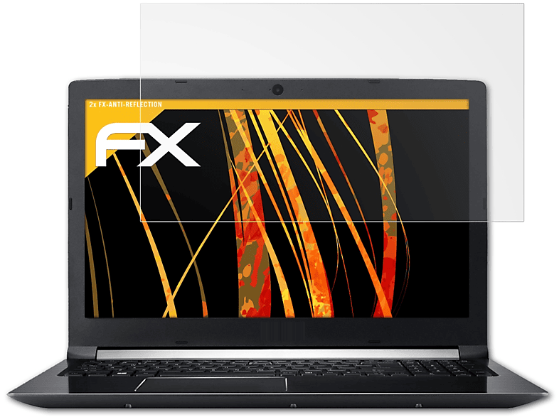 ATFOLIX 2x FX-Antireflex Displayschutz(für Acer Aspire 7 A715-71G (15,6 inch))