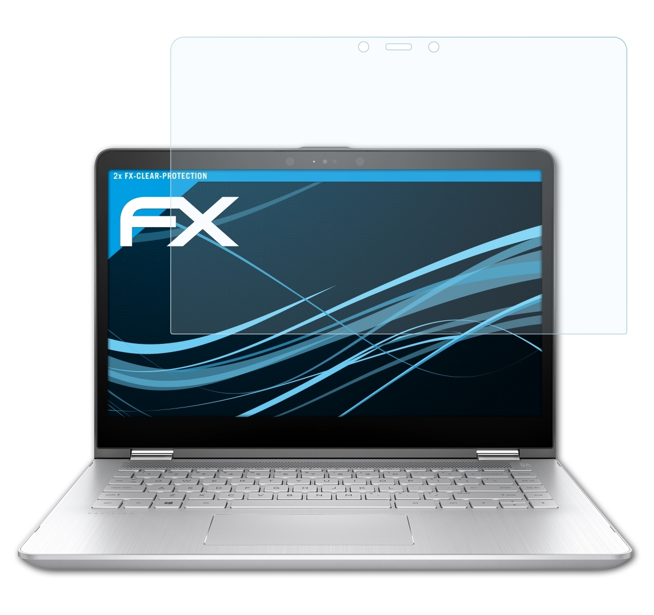 ATFOLIX 2x FX-Clear Displayschutz(für HP Pavilion x360 14-ba019ng)