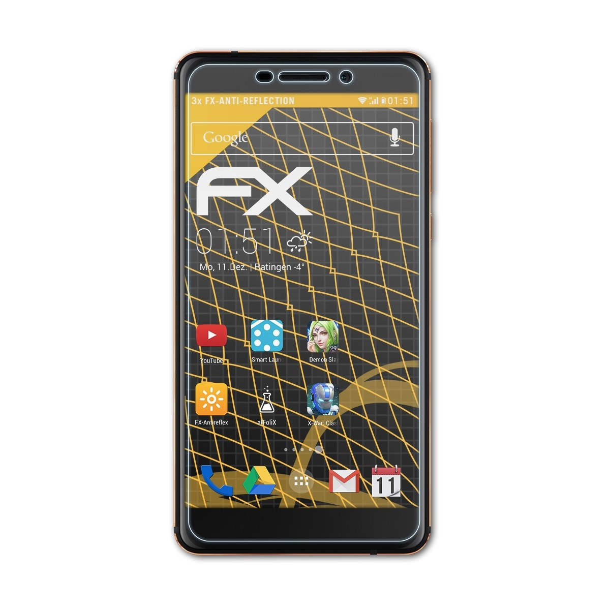 FX-Antireflex 3x (2018)) Displayschutz(für 6 ATFOLIX Nokia