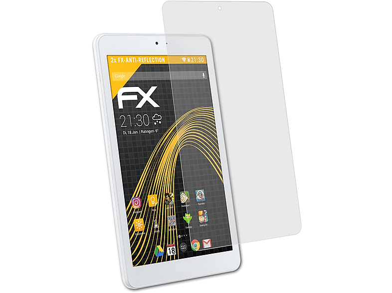 ATFOLIX 2x FX-Antireflex Iconia One (B1-870)) Acer Displayschutz(für 8