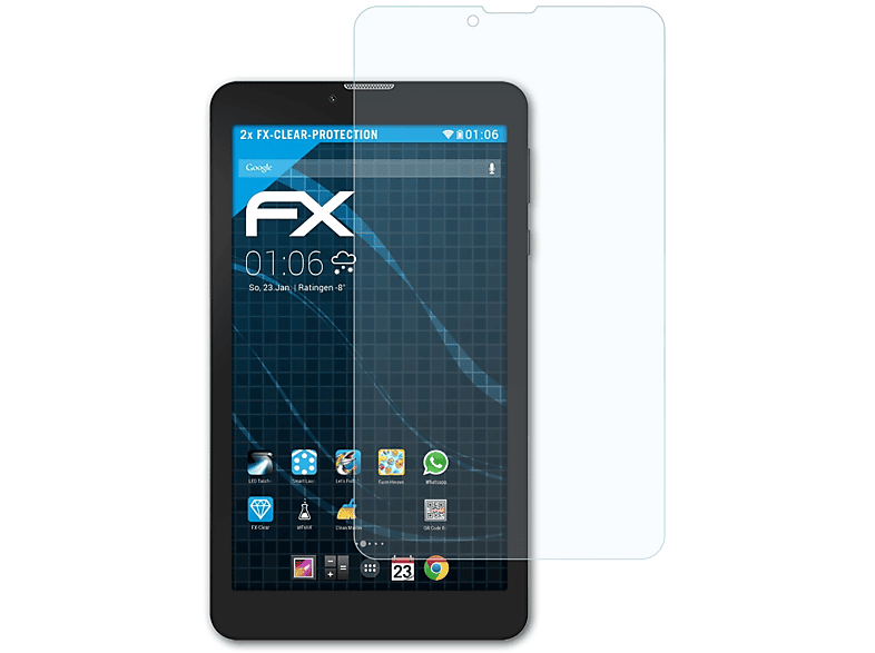 ATFOLIX 2x FX-Clear Displayschutz(für Archos Core 70 3G)