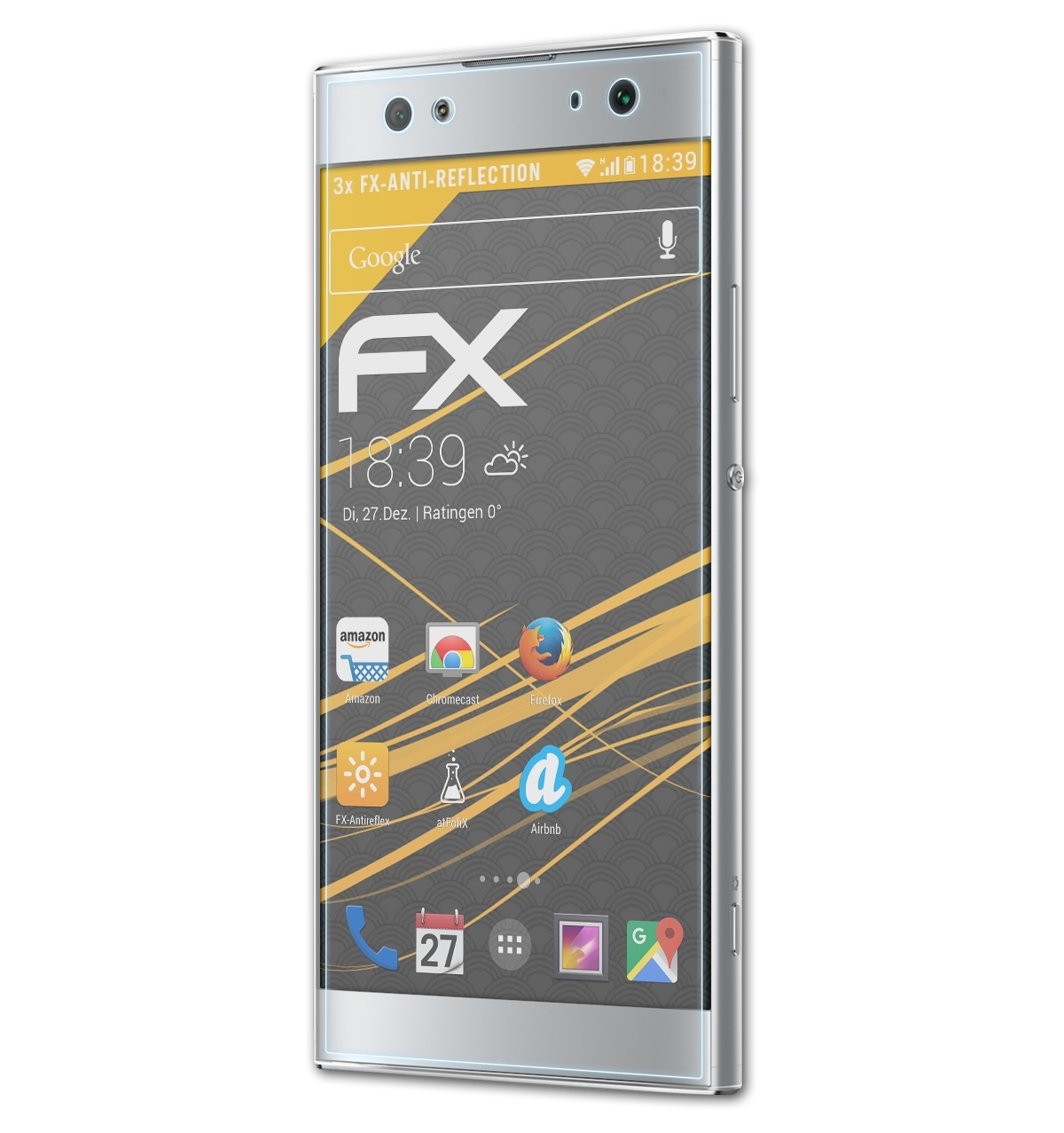 ATFOLIX 3x XA2 FX-Antireflex Xperia Displayschutz(für Sony Ultra)