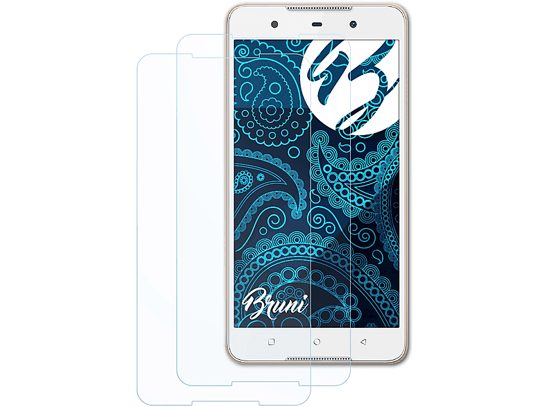 BRUNI 2x Wiko Schutzfolie(für Basics-Clear Robby 2)