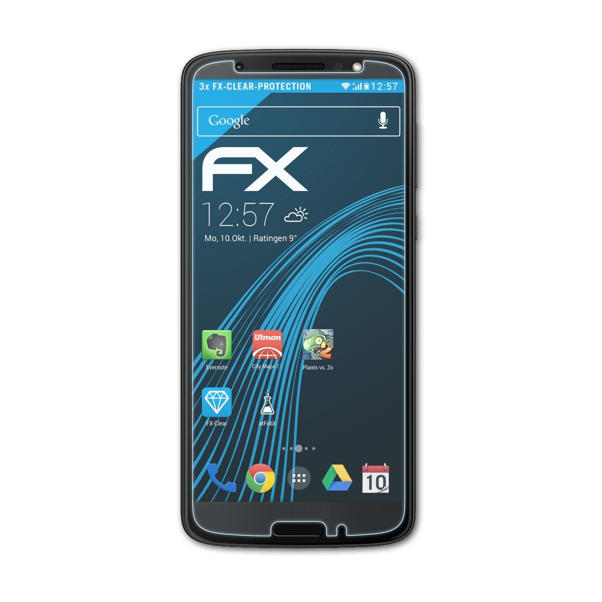 FX-Clear Motorola G6) 3x Lenovo ATFOLIX Displayschutz(für Moto