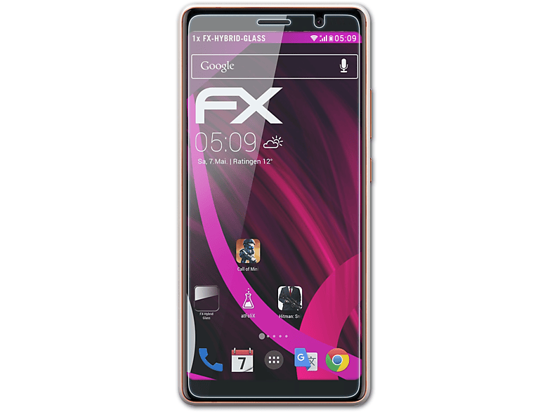 ATFOLIX FX-Hybrid-Glass Schutzglas(für 7 Nokia Plus)