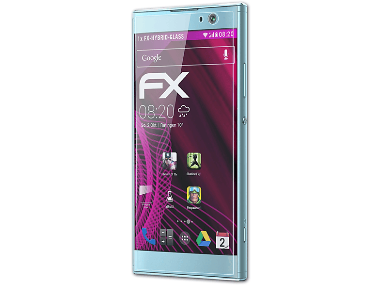 ATFOLIX FX-Hybrid-Glass Schutzglas(für XA2) Xperia Sony