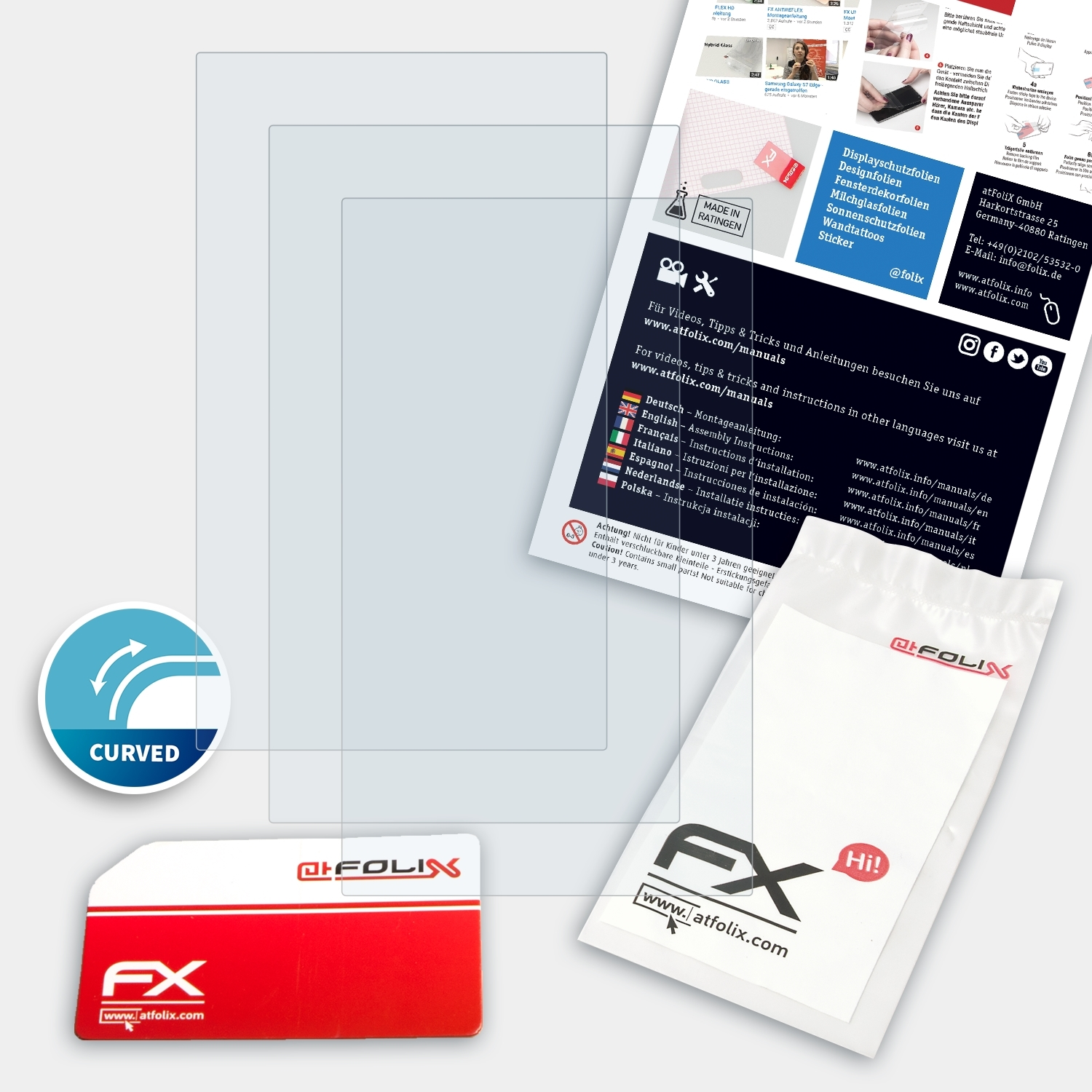 ATFOLIX FX-ActiFleX 3x Approach Displayschutz(für Garmin X10)