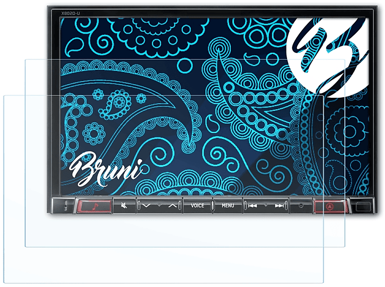 BRUNI 2x Basics-Clear Schutzfolie(für Alpine X802DC)