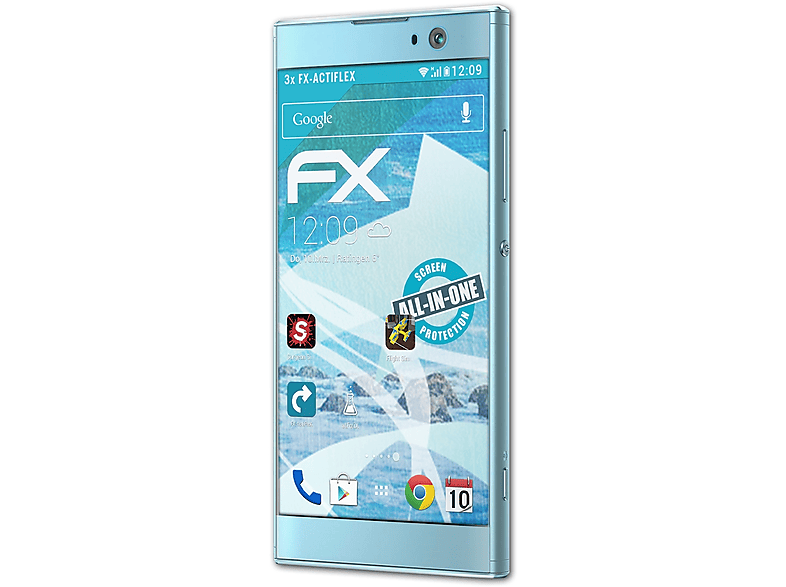 3x Sony Xperia ATFOLIX XA2) Displayschutz(für FX-ActiFleX