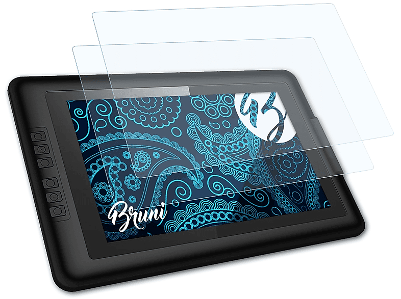 BRUNI 2x Schutzfolie(für Basics-Clear XP-PEN Artist 13.3)