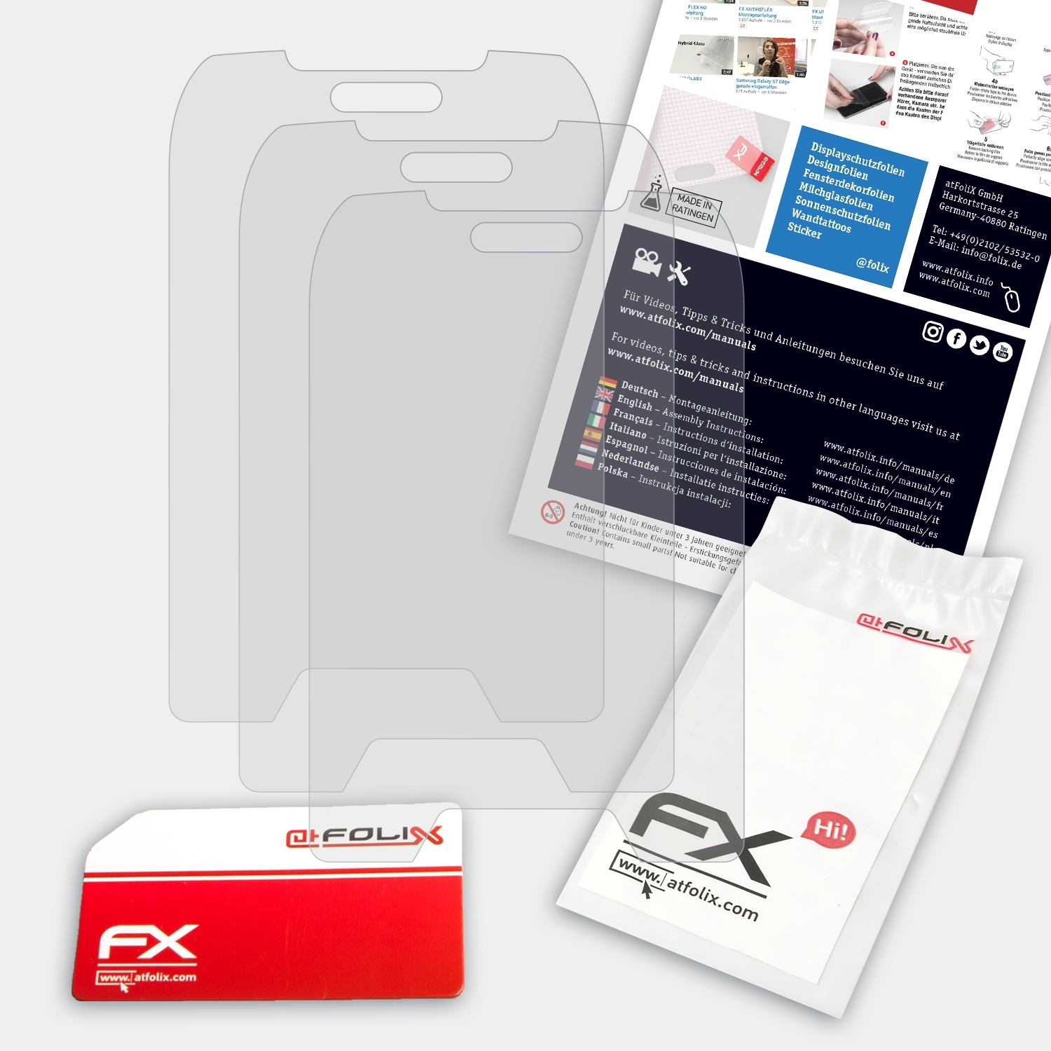 ATFOLIX 3x Displayschutz(für FX-Antireflex Energizer Hardcase H240S)